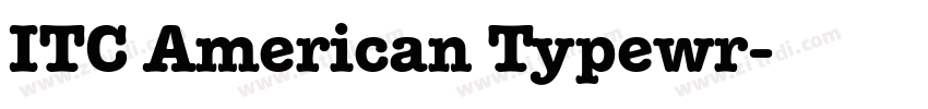 ITC American Typewr字体转换